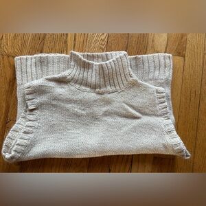 Earth Speaks Organic Hemp & Wool Sweater Vest Cream Hippie Boho Cottage Core